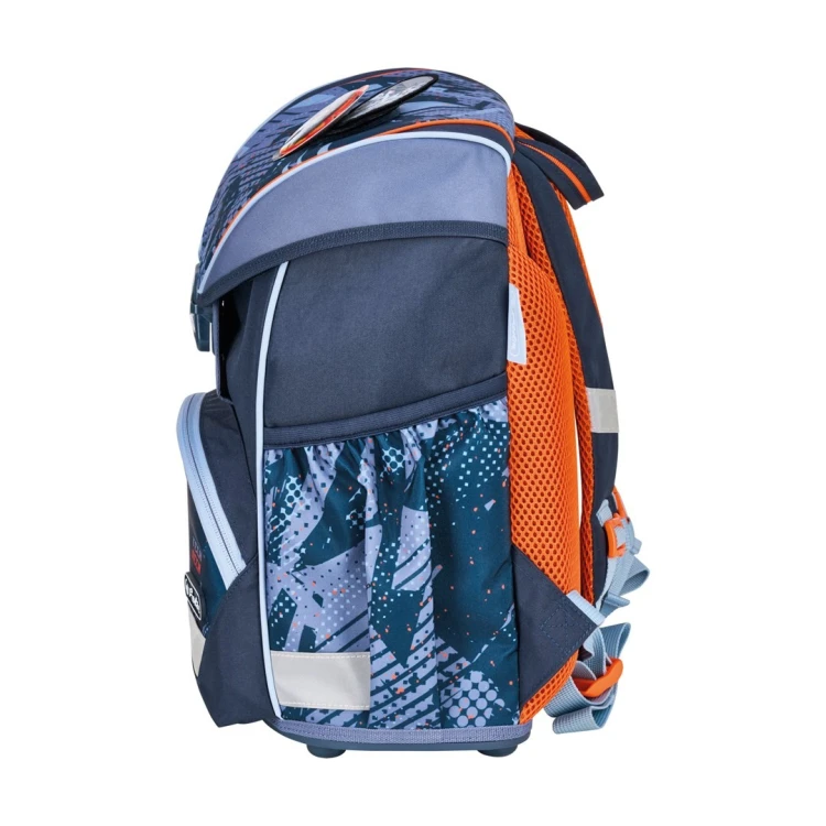 Herlitz UltraLight Plus TechMech zestaw do plecaka szkolnego Chłopiec Poliester Niebieski, Pomarańczowy