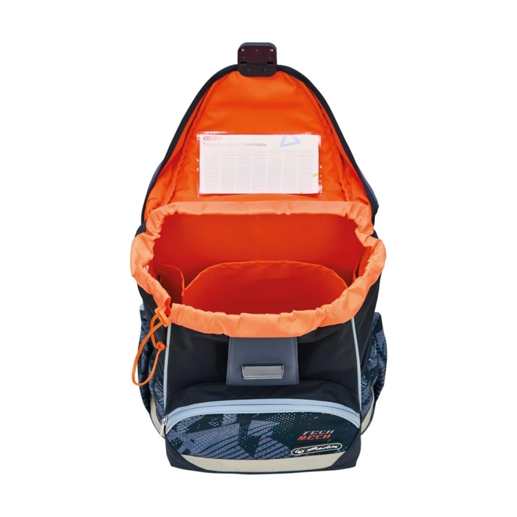 Herlitz UltraLight Plus TechMech zestaw do plecaka szkolnego Chłopiec Poliester Niebieski, Pomarańczowy
