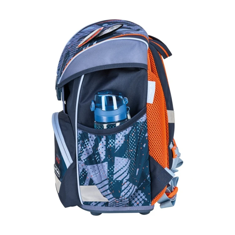 Herlitz UltraLight Plus TechMech zestaw do plecaka szkolnego Chłopiec Poliester Niebieski, Pomarańczowy