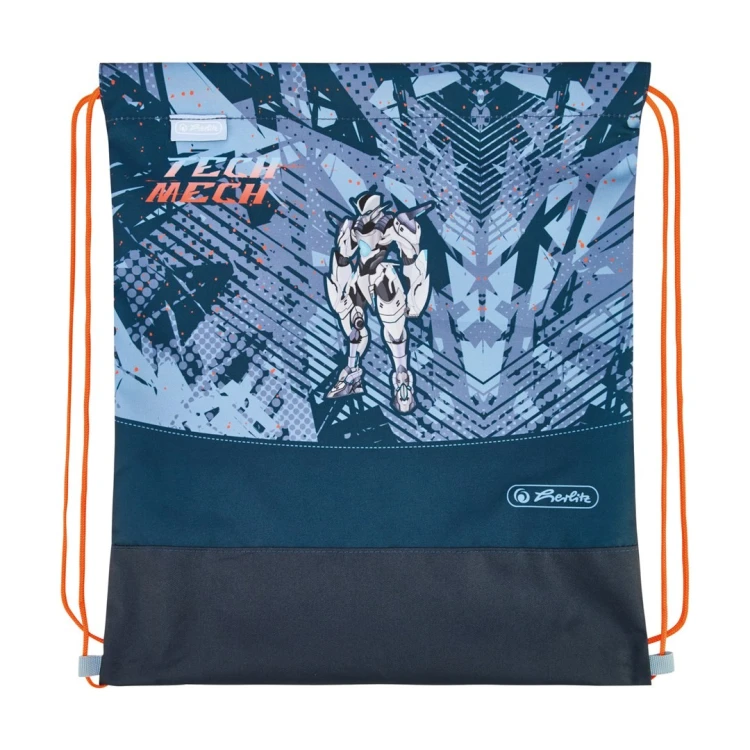 Herlitz UltraLight Plus TechMech zestaw do plecaka szkolnego Chłopiec Poliester Niebieski, Pomarańczowy