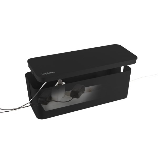 LogiLink KAB0077 organizator na kable Uniwersalne Skrzynka kablowa Czarny 3 szt.