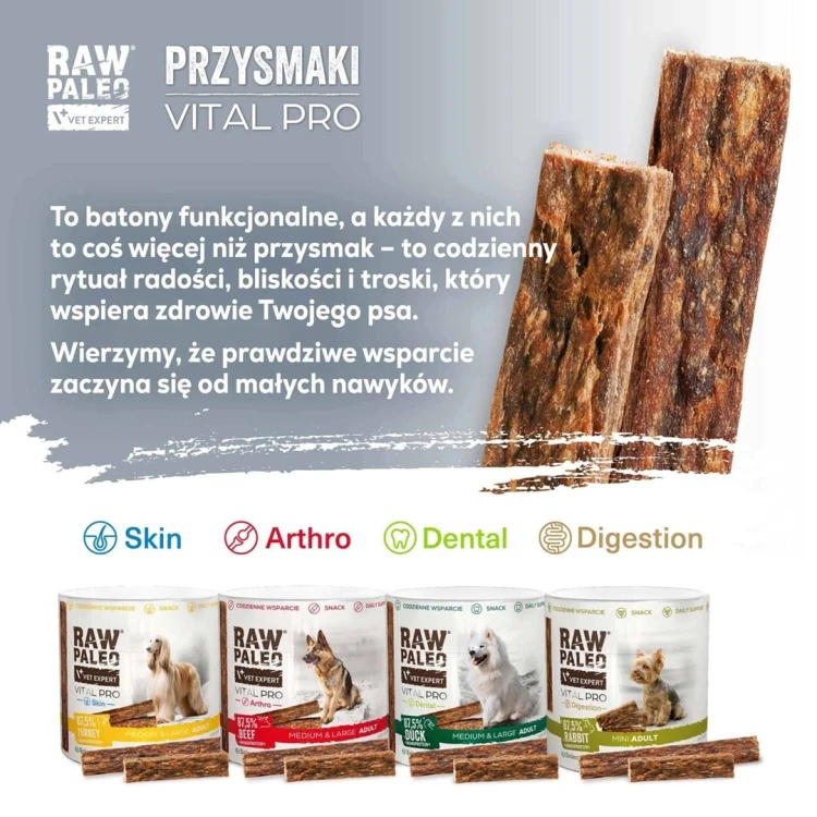 VetExpert Raw Paleo Vital Pro dental duck medium large 100g