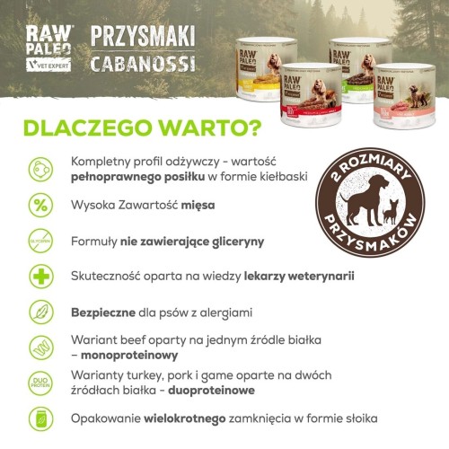 VetExpert Raw Paleo Cabanossi game medium large 100g