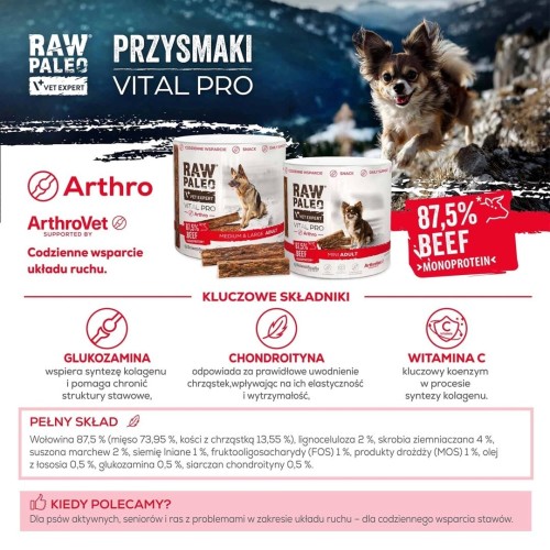 VetExpert Raw Paleo Vital Pro arthro beef mini 100g