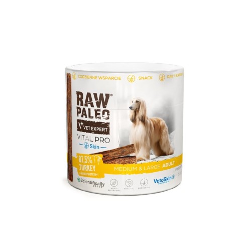 VetExpert Raw Paleo Vital Pro skin &coat turkey medium large 100g