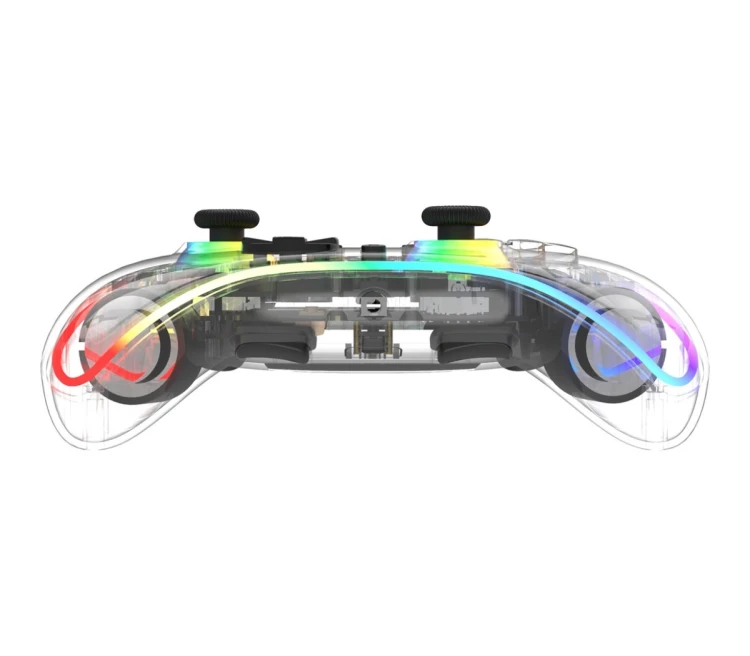 Deltaco Gaming GAM-198-T kontroler gier Przezroczysty Bluetooth/USB Gamepad Nintendo Switch, Nintendo Switch 2, Nintendo Switch OLED, Android, PC
