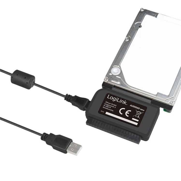 Adapter Logilink USB 2.0 na IDE i SATA 2.5" / 3.5" Czarny (AU0006C)