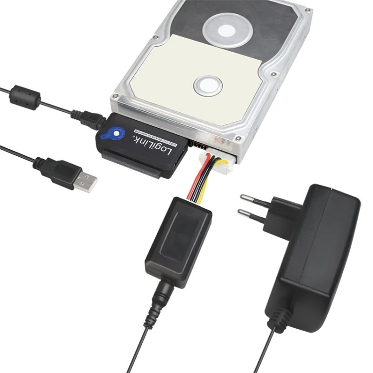 Adapter Logilink USB 2.0 na IDE i SATA 2.5" / 3.5" Czarny (AU0006C)
