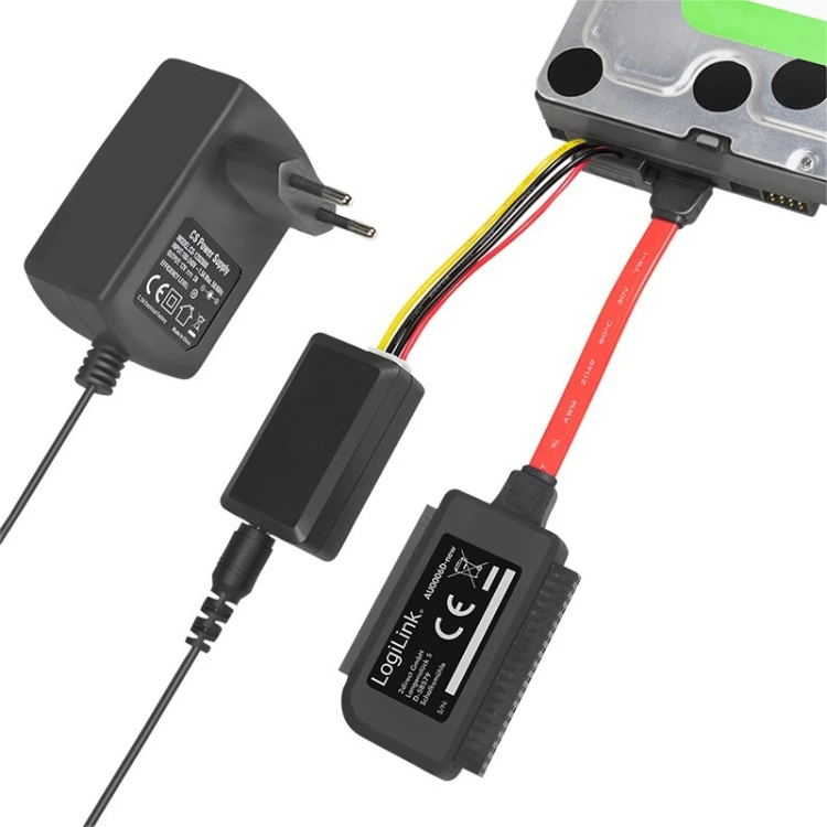 Adapter Logilink USB 2.0 na IDE i SATA 2.5" / 3.5" Czarny (AU0006C)