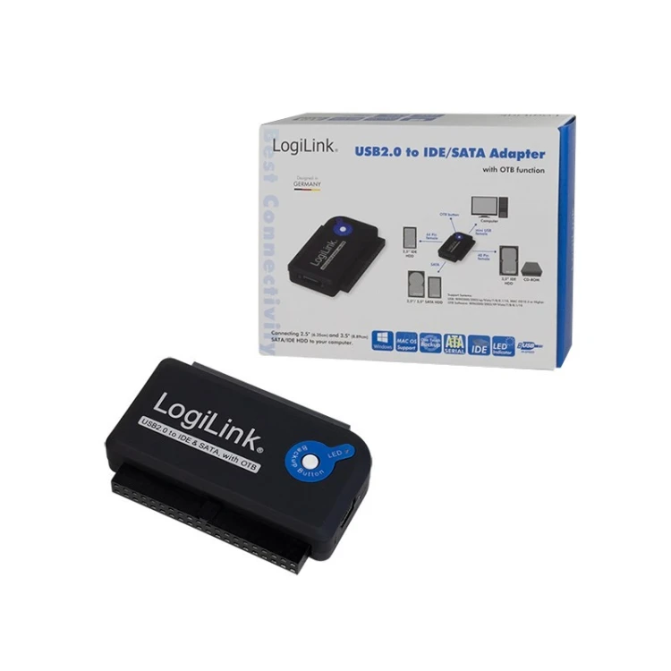 Adapter Logilink USB 2.0 na IDE i SATA 2.5" / 3.5" Czarny (AU0006C)