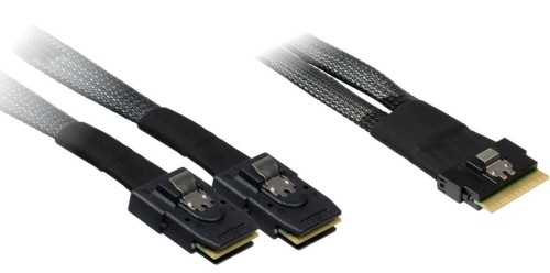 Inter-Tech 88885641 kabel SAS 0,75 m 24 Gbit/s Czarny