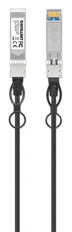 Intellinet 508445 kabel InfiniBand / światłowodowy 3 m SFP+ Czarny, Srebrny