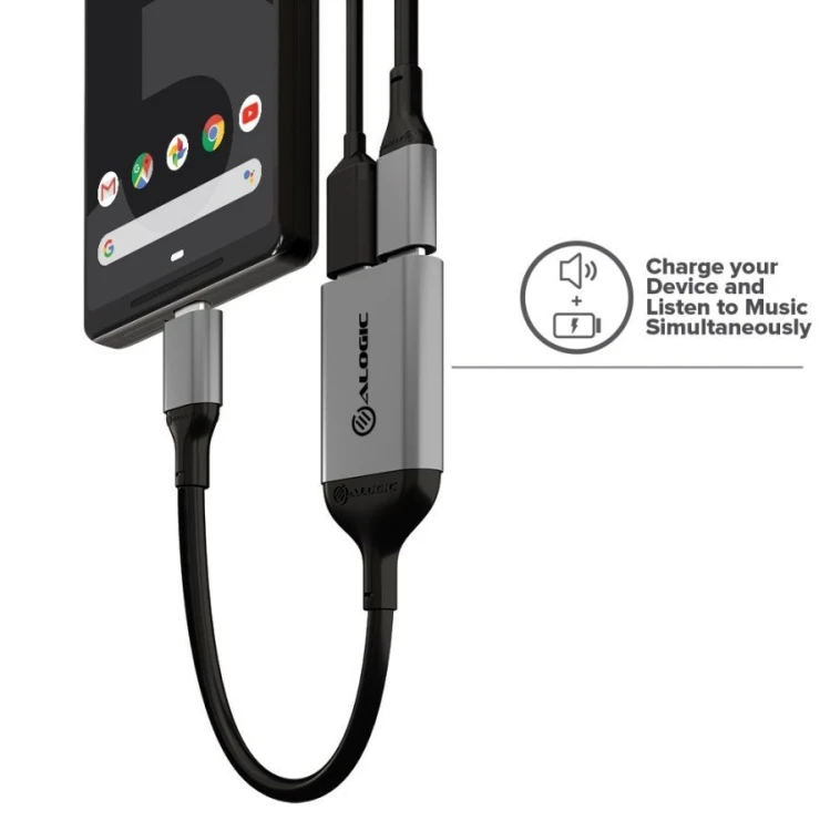 ALOGIC UL2CAPW-SGR huby i koncentratory USB 3.2 Gen 1 (3.1 Gen 1) Type-C Szary