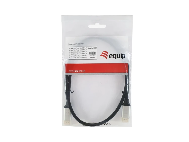 Equip 119265 kabel DisplayPort 5 m Aluminium, Czarny