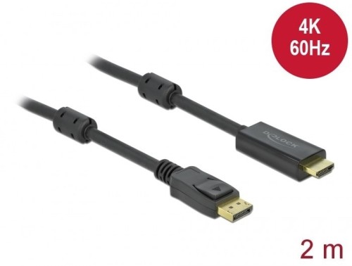 DeLOCK Aktywny DisplayPort 1.2 do kabla HDMI 4K 60 Hz 2 m