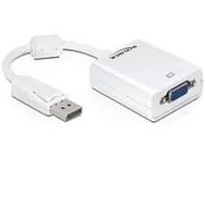 DeLOCK 61766 adapter kablowy 0,125 m VGA (D-Sub) DisplayPort Biały