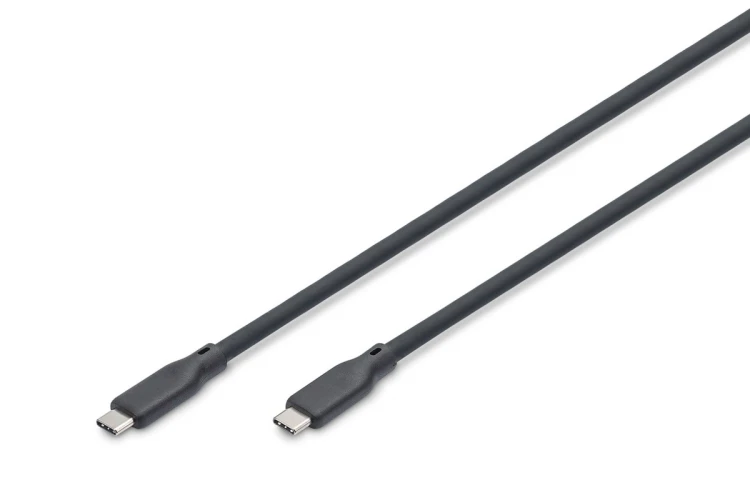 Digitus Kabel silikonowy USB, USB4 wersja 2.0, USB 80 Gb/s, 1 m, czarny