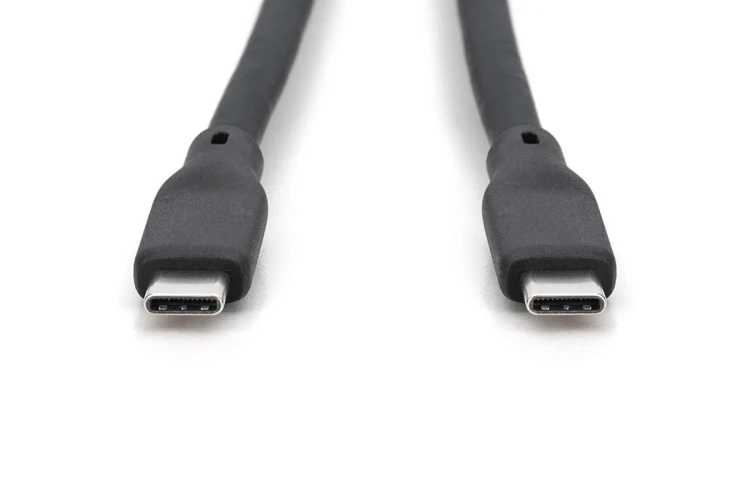 Digitus Kabel silikonowy USB, USB4 wersja 2.0, USB 80 Gb/s, 1 m, czarny