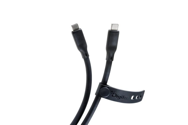 Digitus Kabel silikonowy USB, USB4 wersja 2.0, USB 80 Gb/s, 1 m, czarny