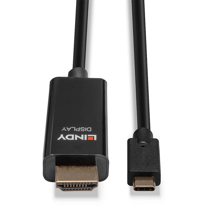 Lindy 43315 adapter kablowy 5 m USB Type-C HDMI Typu A (Standard) Czarny