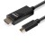 Lindy 43315 adapter kablowy 5 m USB Type-C HDMI Typu A (Standard) Czarny