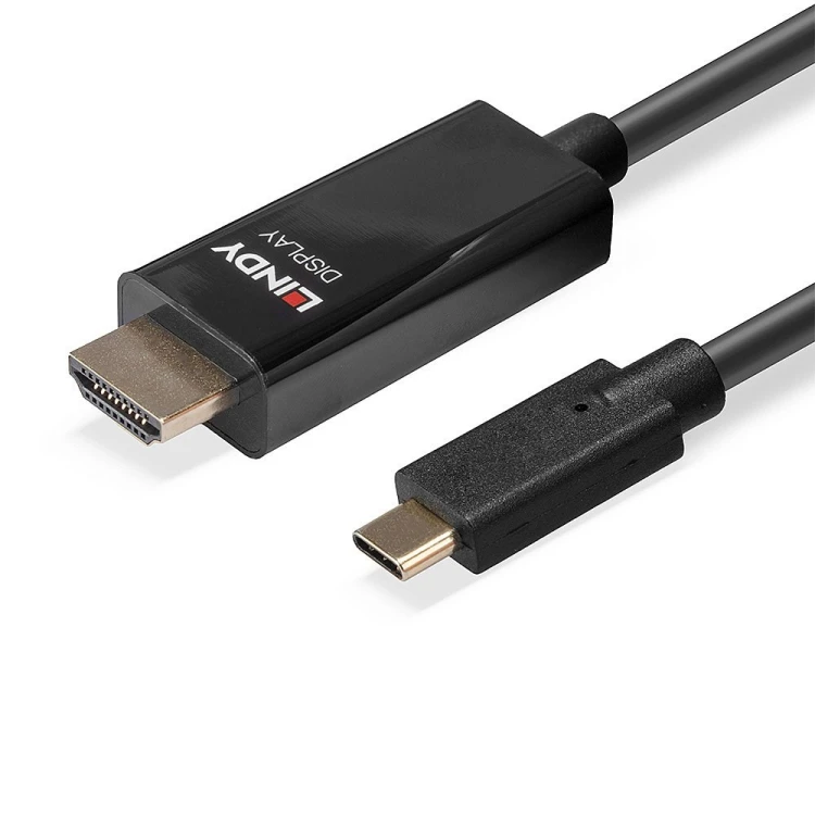 Lindy 43315 adapter kablowy 5 m USB Type-C HDMI Typu A (Standard) Czarny