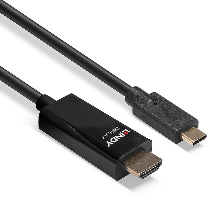 Lindy 43315 adapter kablowy 5 m USB Type-C HDMI Typu A (Standard) Czarny
