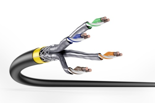 Digitus DK-1743-A-VH-05-OD kabel sieciowy Czarny 50 m Cat7a S/FTP (S-STP)
