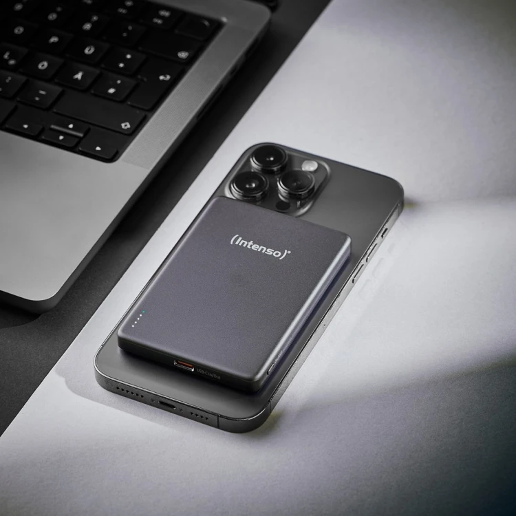 Intenso MW5000 Litowo-polimerowy (LiPo) 5000 mAh Bezprzewodowe ładowanie Szary