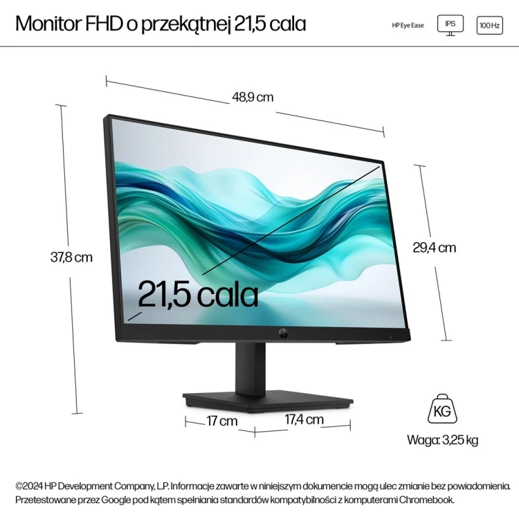 HP Series 3 Pro Monitor FHD 21,5” seria 3 Pro – 322pf