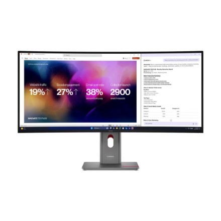 Lenovo ThinkVision P40WD-40 monitor komputerowy 100,8 cm (39.7") 5120 x 2160 px LCD Czarny