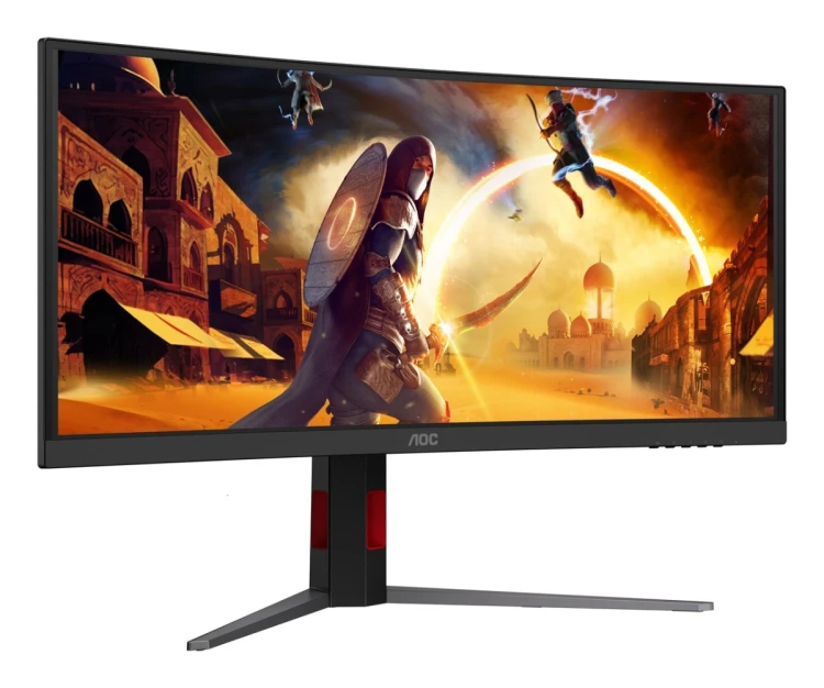 AOC G4 CU34G4ZCA monitor komputerowy 86,4 cm (34") 3440 x 1440 px Wide Quad HD Czarny, Czerwony