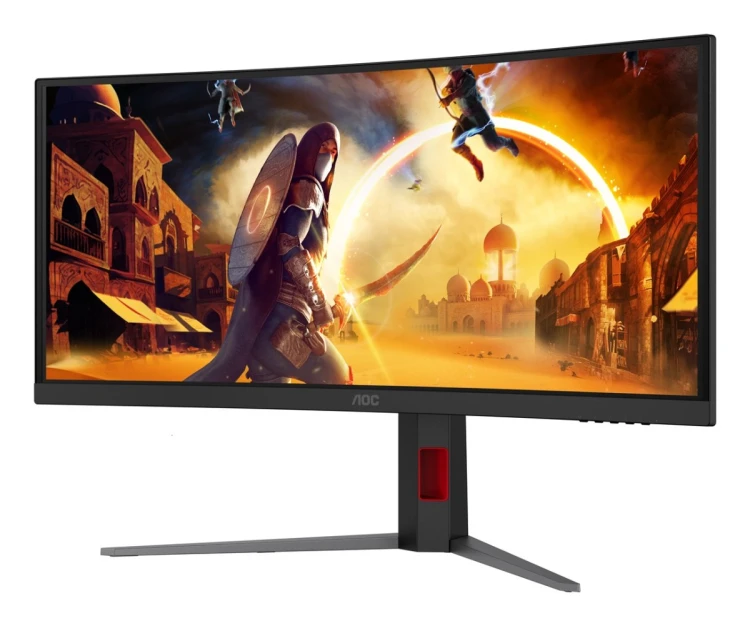 AOC G4 CU34G4ZCA monitor komputerowy 86,4 cm (34") 3440 x 1440 px Wide Quad HD Czarny, Czerwony