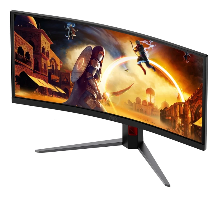 AOC G4 CU34G4ZCA monitor komputerowy 86,4 cm (34") 3440 x 1440 px Wide Quad HD Czarny, Czerwony