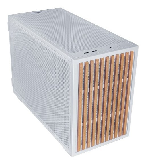 Lian Li B4-mATX Wood Mini Tower Biały, Drewno