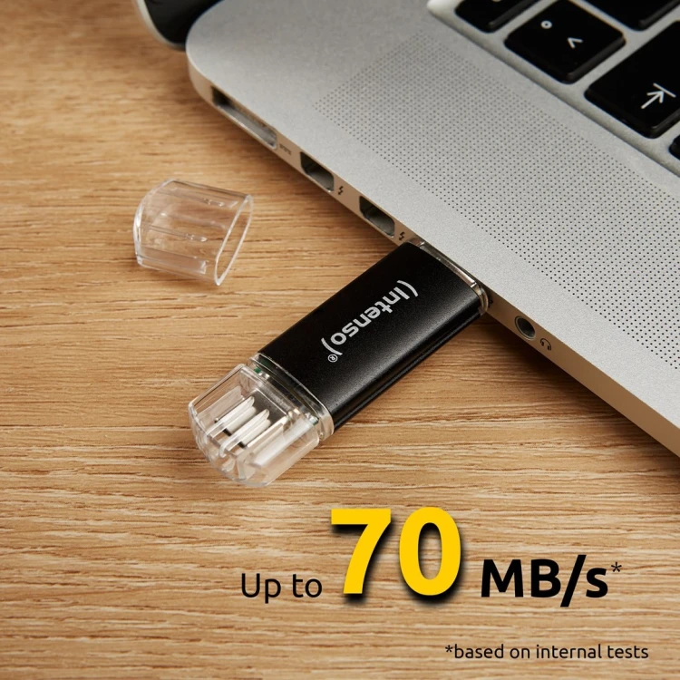 Intenso Twist Line pamięć USB 128 GB USB Type-A / USB Type-C 3.2 Gen 1 (3.1 Gen 1) Antracyt