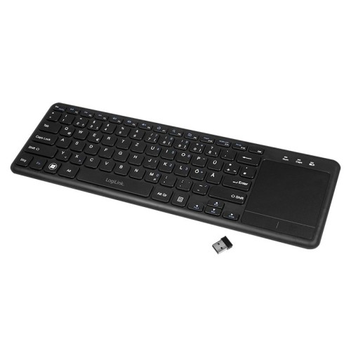LogiLink ID0188 klawiatura Dom RF Wireless QWERTZ Czarny