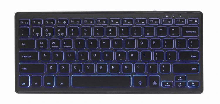 Gembird KB-BTRGB-01-DE klawiatura Uniwersalne Bluetooth QWERTZ Niemiecki Czarny
