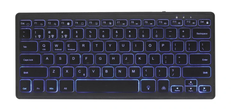 Gembird KB-BTRGB-01-DE klawiatura Uniwersalne Bluetooth QWERTZ Niemiecki Czarny
