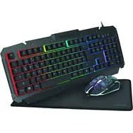 LogiLink ID0185 klawiatura Dołączona myszka Gaming USB QWERTY Angielski Czarny