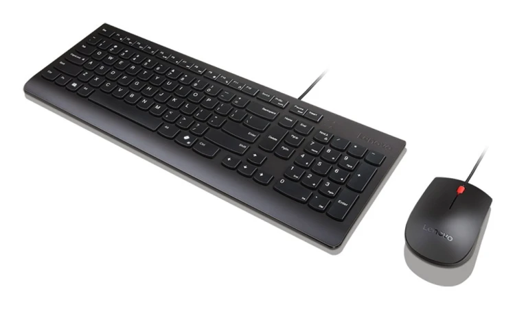 Podstawowe Lenovo | Kombinacja klawiatury i myszy | Przewodowe | Euro amerykańskie | Czarny