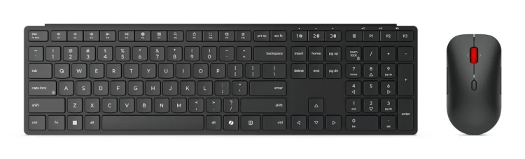 Lenovo 4X31S04814 klawiatura Dołączona myszka Biuro RF Wireless + Bluetooth Niemiecki Czarny
