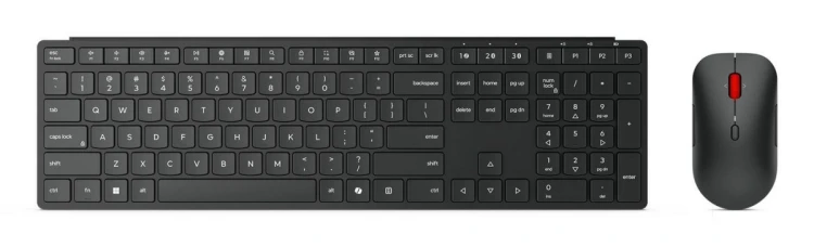 Lenovo 4X31S04814 klawiatura Dołączona myszka Biuro RF Wireless + Bluetooth Niemiecki Czarny