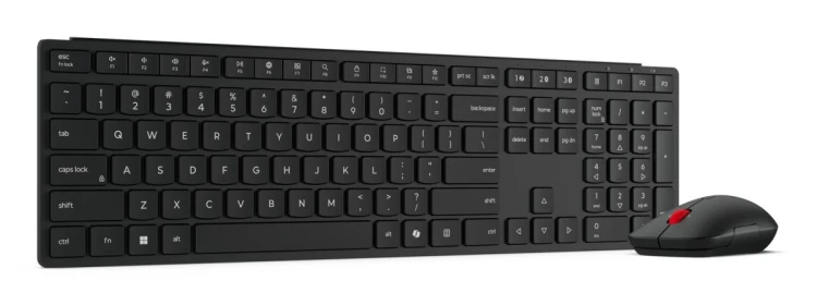 Lenovo 4X31S04814 klawiatura Dołączona myszka Biuro RF Wireless + Bluetooth Niemiecki Czarny