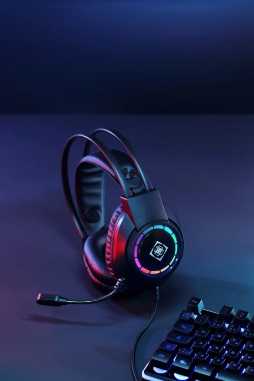 Deltaco Gaming GAM-168 słuchawki/zestaw słuchawkowy Przewodowa Opaska na głowę USB Typu-A Czarny