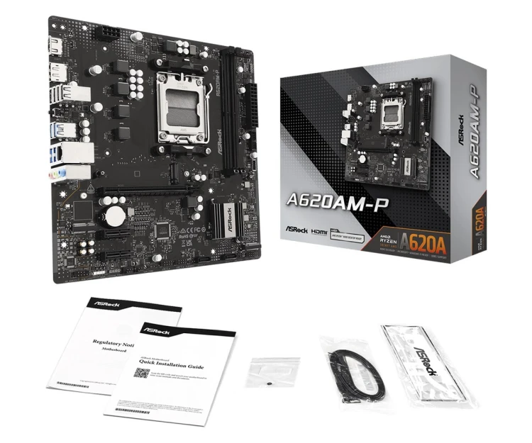 Asrock A620AM-P AMD A620A Gniazdo AM5 micro ATX
