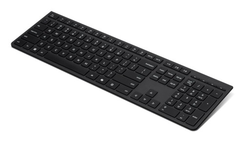 Lenovo Professional Wireless Rechargeable (Nordic) klawiatura Dom/Biuro RF Wireless + Bluetooth Niemiecki Czarny