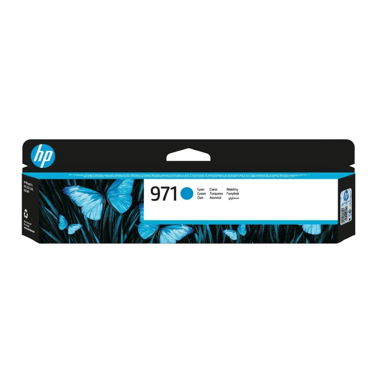 HP 971 oryginalny wkład atramentowy błękitny
