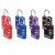 MASTER LOCK 4686EURT kłódka do walizek Zamek szyfrowy bagażowy Cynk Czarny, Niebieski, Fioletowy, Czerwony