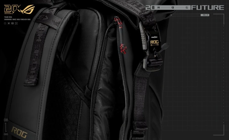 ASUS ROG SLASH Backpack Edition 20 plecak Plecak rolowany Czarny Poliester, Skóra woskowana (Pull Up)